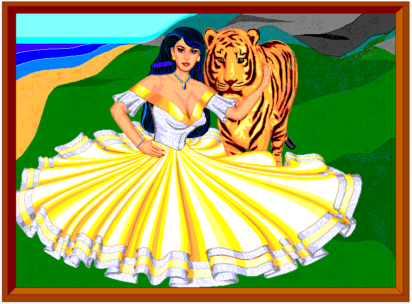 Picture - Lady and a Tiger